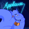 Genie with blinking Applause sign